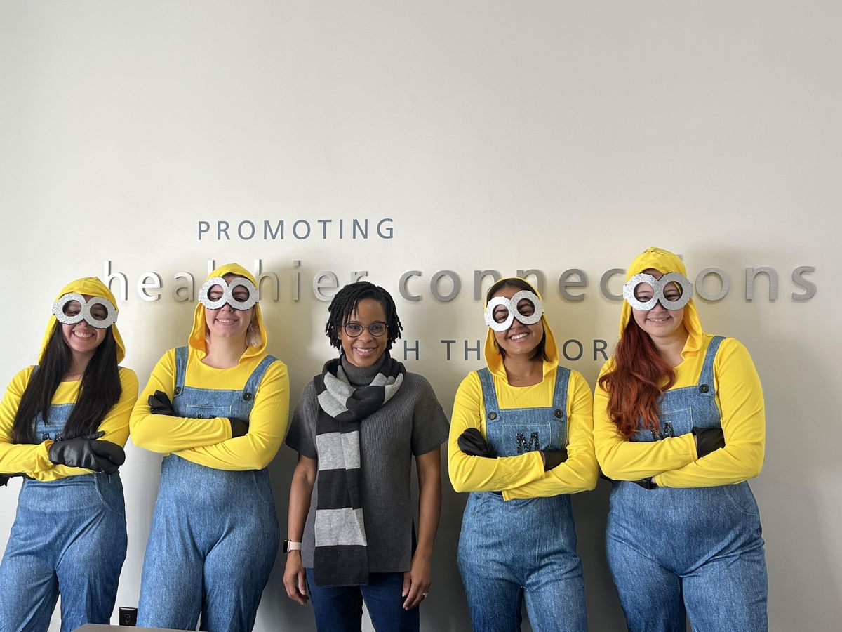 lab members dressed up as Minions