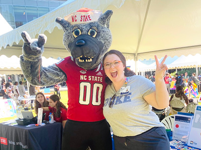 Annika and NCSU Mascot at PrideFest 2024 II