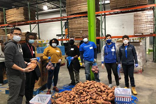 HNS&CS team at Food Bank Raleigh January 17, 2022 