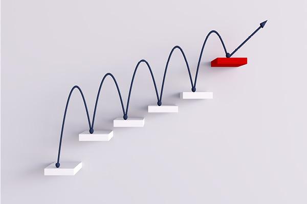 Steps with arrow going up