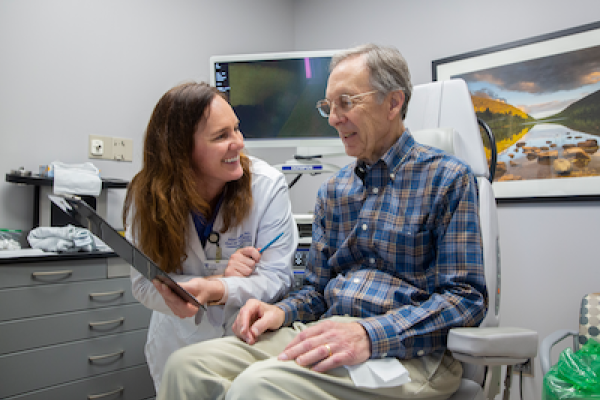 Dr. Collins and patient