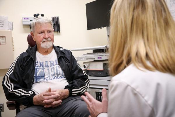 Patient with doctor