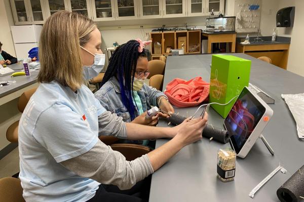 HNS&CS faculty, residents, and associates teach surgical skills, physiology of hearing, and the anatomy of the ear to 4th–6th grade students from marginalized areas of the Triangle