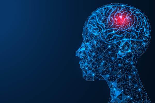 Abstract illustration of a person's head