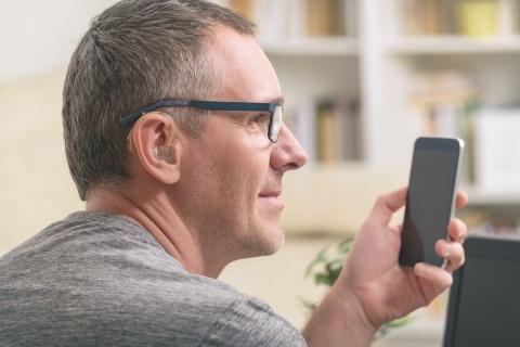 iStock Image: Man with hearing aid