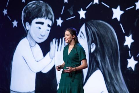 Susan Emmett, MD, MPH, gives a TED talk on preventing hearing loss in children