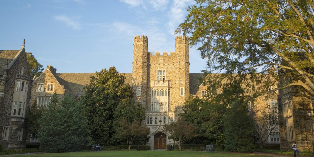 Front view of the Davison Building for Duke Research & Innovation