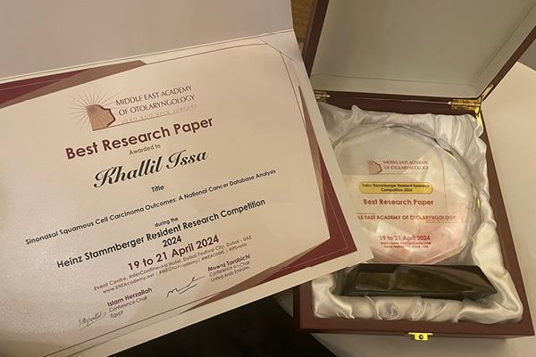 Award for Khalil Issa, MD