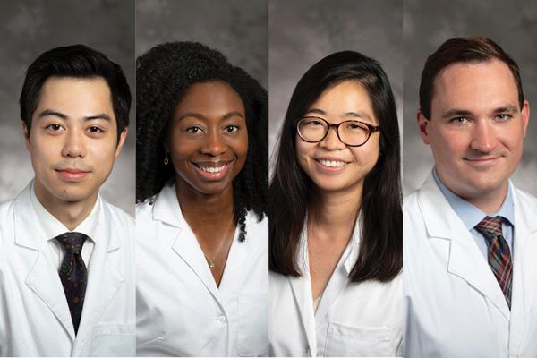 Left to right: Harry Chiang, MD; Somtochi Okafor, MD; Debbie Pan, MD; and Connor Pratson, MD