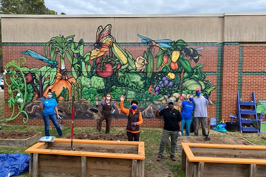 HNS&CS team at Poe Center Garden Project