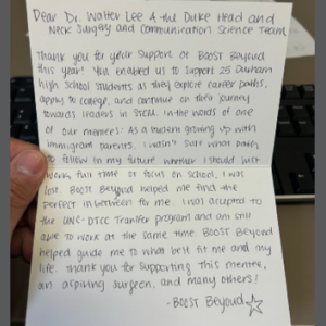 BOOST Thank You note