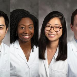 Left to right: Harry Chiang, MD; Somtochi Okafor, MD; Debbie Pan, MD; and Connor Pratson, MD