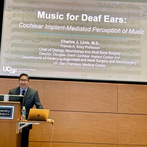 Dr. Limb presenting at Research Symposium